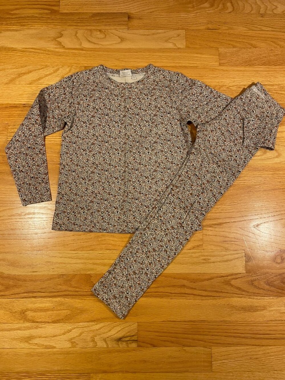 Wheat Floral Top & Leggings